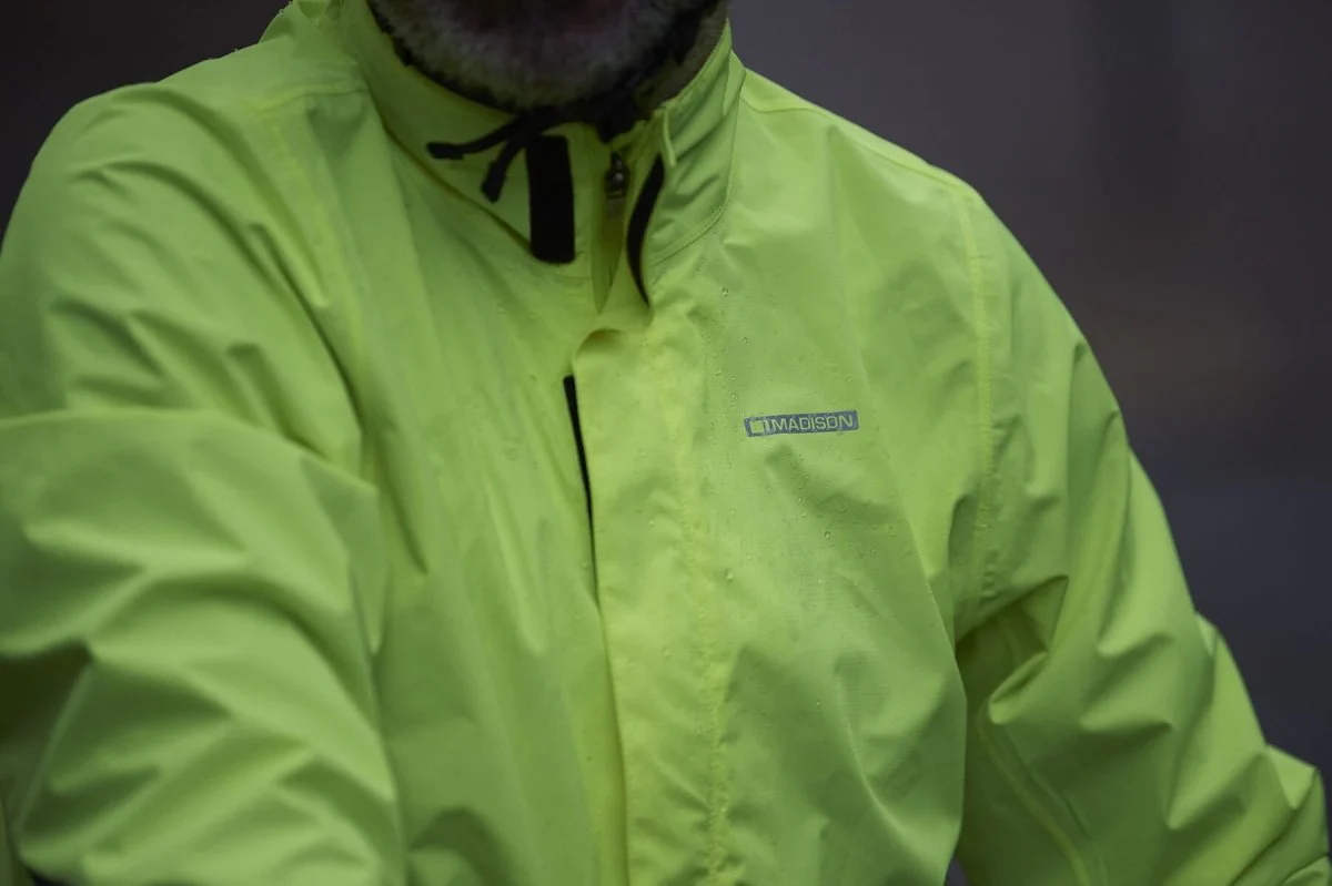 Madison Protec 2-Layer Hi-Vis Yellow Waterproof Jacket - Image 8